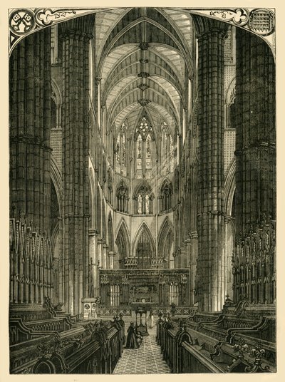 Abadía de Westminster: Interior del Coro, 1881 de Unbekannt