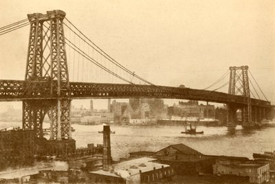 Puente colgante de Williamsburg, Nueva York, c1930 de Unbekannt