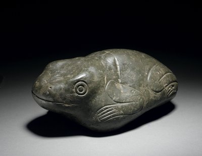 Una rara rana de piedra azteca, c.1200-1521 de Unbekannt