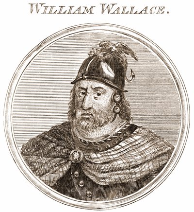 William Wallace. Jefe escocés 1270-1305. Grabado siglo XIX de Unknown artist