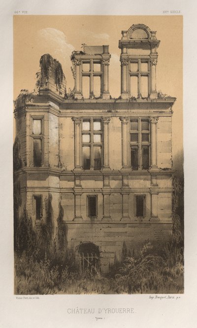 ...Pl. 66, Château DYrouerre Yonne, 1860 de Victor Petit