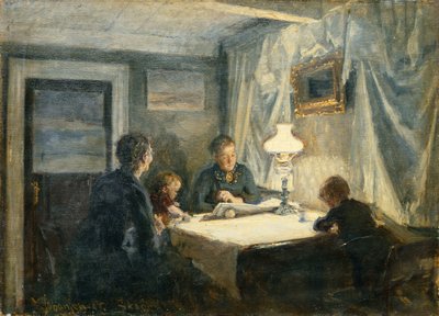 Tarde en Skagen (La familia del artista) de Viggo Johansen