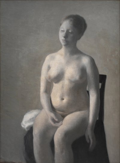 Desnudo femenino sentado de Vilhelm Hammershøi