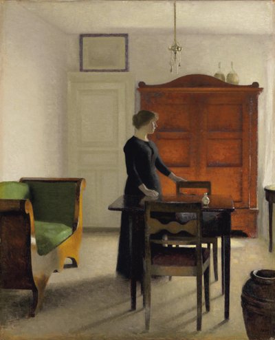 Ida en un interior, 1897 de Vilhelm Hammershoi