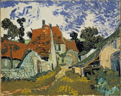 Calle del pueblo en Auvers de Vincent van Gogh