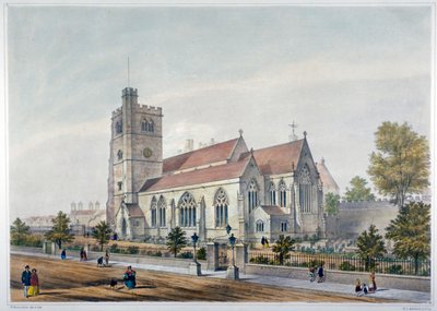 Iglesia de Santa María en Lambeth, Londres, 1851 de WT Ashfield