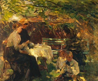 Té en el jardín, c.1902 de Walter Frederick Osborne