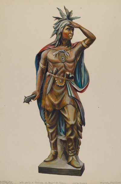 Indio de Tienda de Cigarros, c. 1938 de Walter Hochstrasser