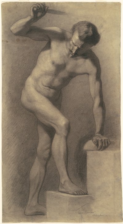 Desnudo Masculino en Escaleras de Walter Shirlaw