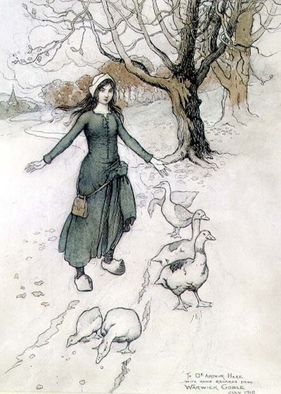 La pequeña pastora de gansos de Warwick Goble