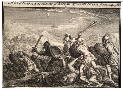 Abraham lucha contra los reyes de Wenceslaus Hollar