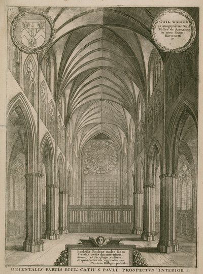 Interior de la Catedral de San Pablo, Londres de Wenceslaus Hollar