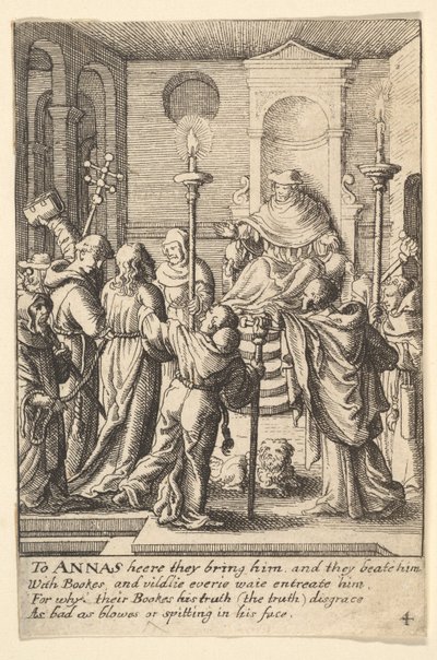 Jesús ante Anás, 1625-77 de Wenceslaus Hollar