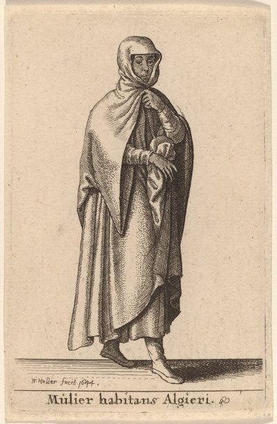 Mujer habitante de Argel de Wenceslaus Hollar