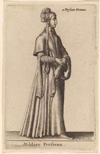 Mujer persa de Wenceslaus Hollar