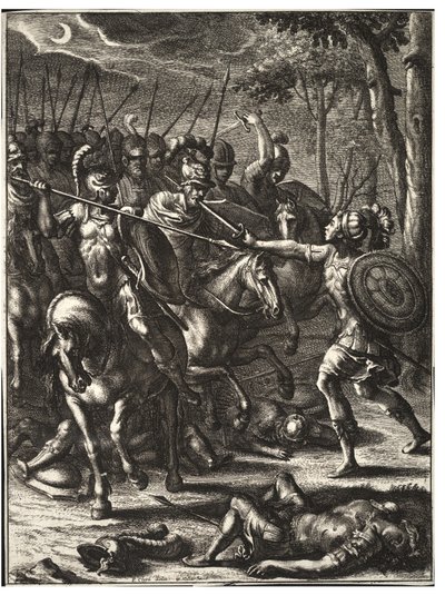 Niso matando a Volscens de Wenceslaus Hollar