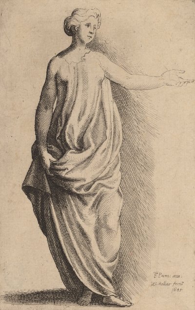 Figura de pie de Wenceslaus Hollar