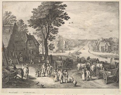 El canal recto, 1650 de Wenceslaus Hollar