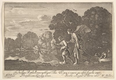 Tobías y el ángel de Wenceslaus Hollar