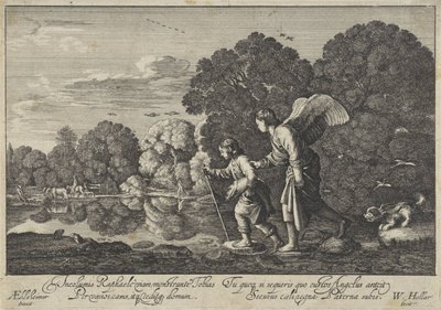 Tobias en de engel de Wenceslaus Hollar