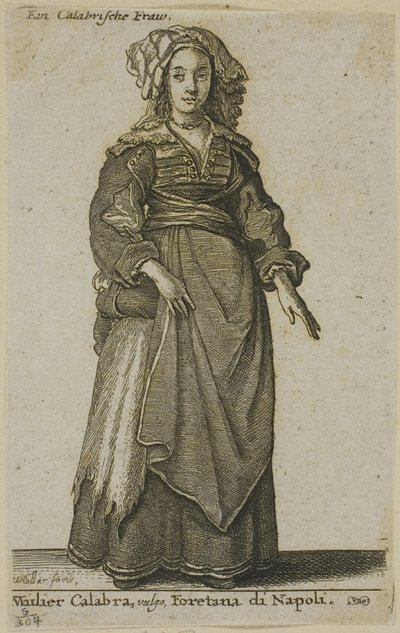 Mujer de Calabria de Wenceslaus Hollar