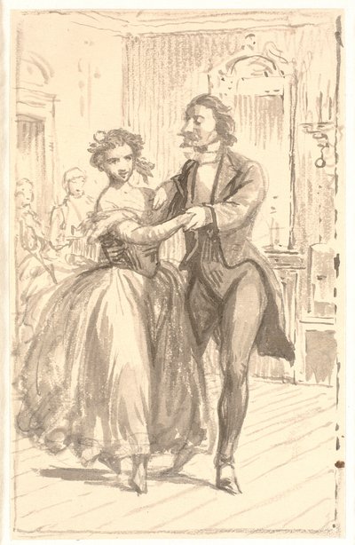 La primera pareja en el baile de Wilhelm Marstrand