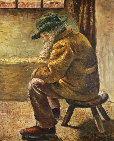 Figura sentada, 1909 de Wilhelm Morgner