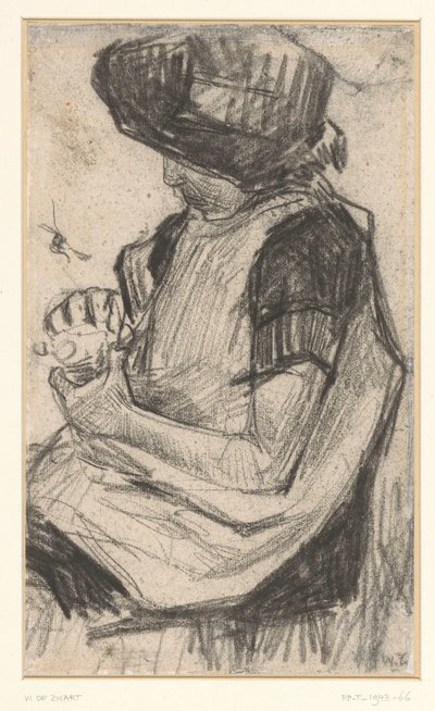 Chica sentada, mirando a la izquierda de Willem de Zwart