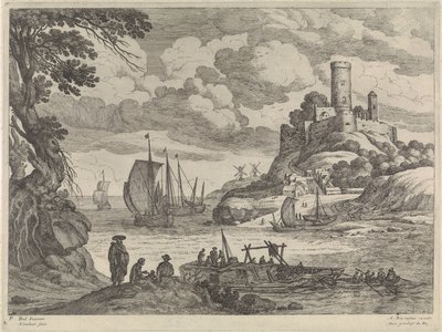 Vista al puerto con barcos de Willem van Nieulandt (II)