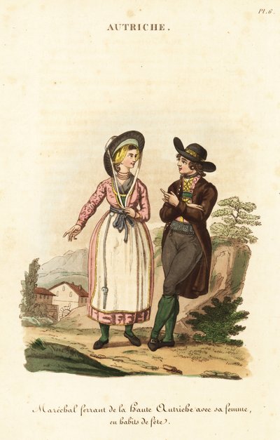 Herrero y su mujer, Alta Austria de William (after) Alexander