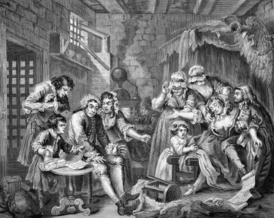 El progreso del libertino de William (after) Hogarth