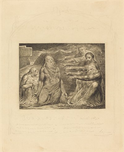 Job reprendido por sus amigos de William Blake