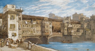 El Ponte Vecchio, Florencia, 1877 de William Callow