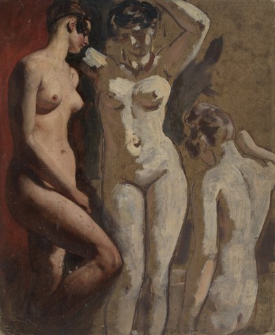 Tres desnudos femeninos de pie de William Etty