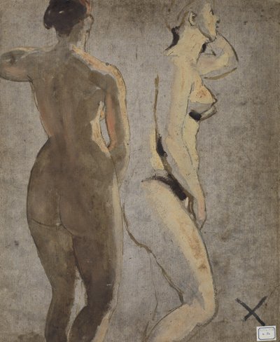 Dos Desnudos Femeninos de Pie de William Etty