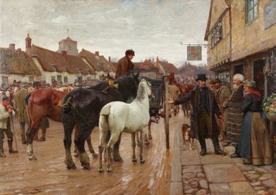 Día de mercado, 1907 de William Frank Calderon