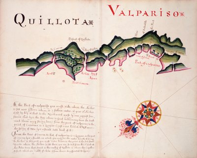 Quillota y Valpariso, costa sudamericana del Pacífico de William Hack