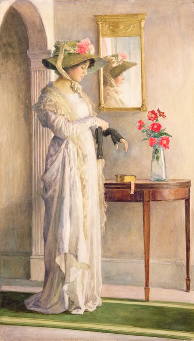 Un momento de reflexión, 1909 de William Henry Margetson