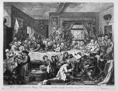 Un entretenimiento electoral, 1755 de William Hogarth