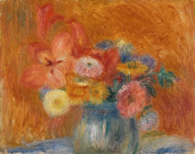 Cuenco verde de flores de William James Glackens