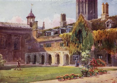 Un Patio y Claustros en Pembroke College de William Matthison