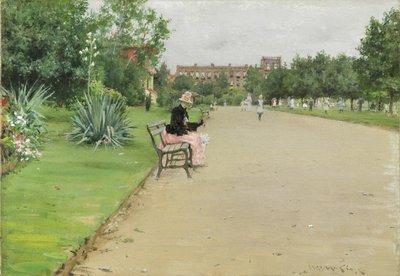 Un parque de la ciudad, c.1887 de William Merritt Chase