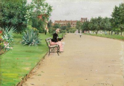 Un parque de la ciudad, c. 1887 de William Merritt Chase