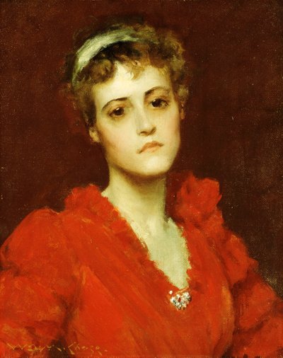 El vestido rojo de William Merritt Chase