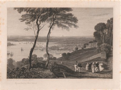 Muelle de Plymouth, desde el Monte Edgecumbe de William Miller