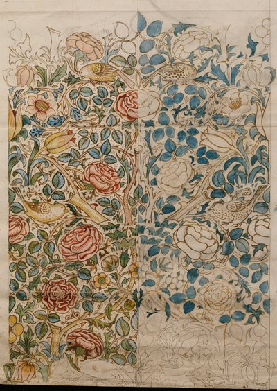 Rosa, diseño para chintz de William Morris