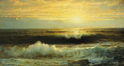 Un atardecer naranja menguante, 1897 de William Trost Richards
