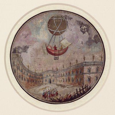Un desastre temprano de globos, c 1785 de Frederick (attr. to) Barnard