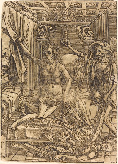 La muerte y la cortesana de after Hans Sebald Beham