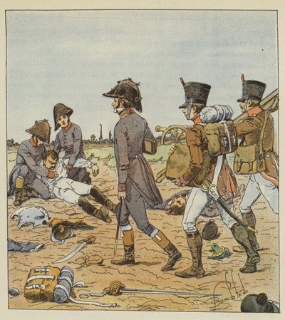 Cirujanos y enfermeros militares de after Louis Charles Bombled